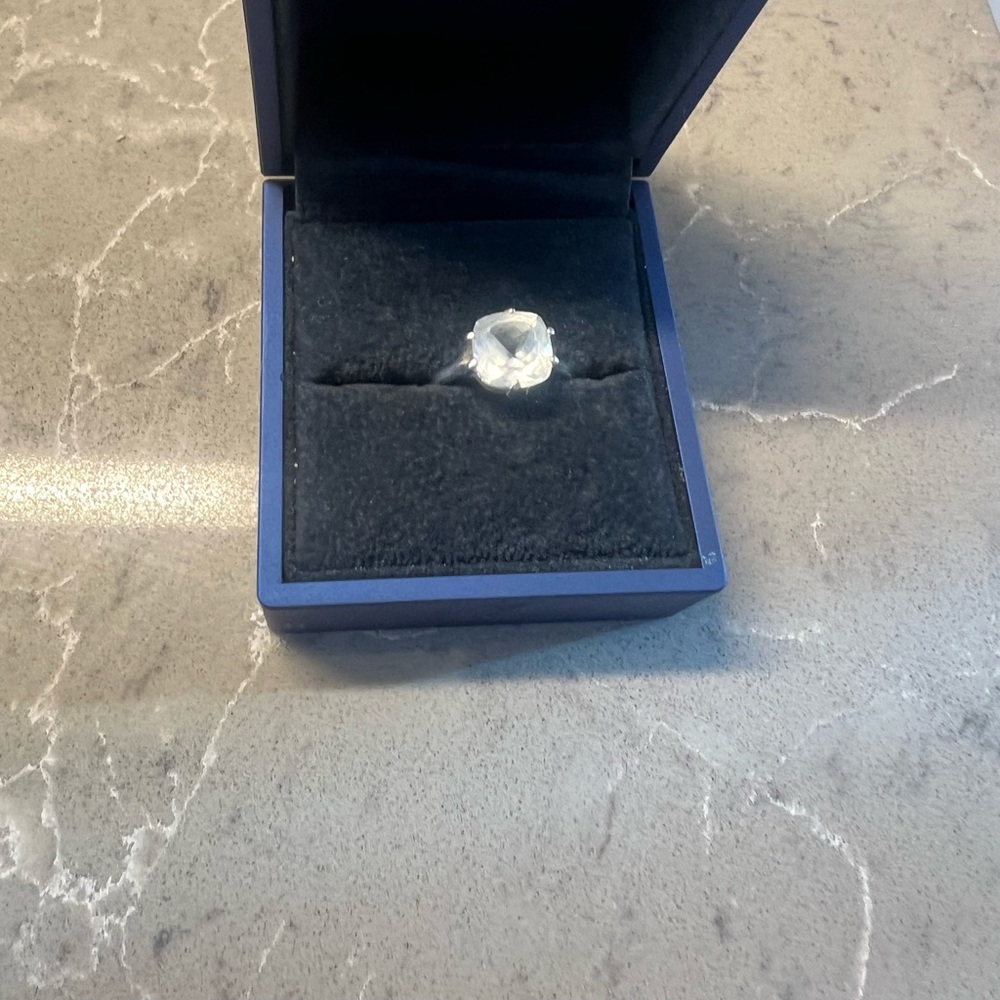Sterling silver and aquamarine ring